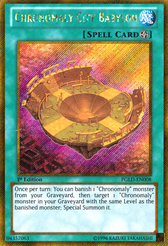 Chronomaly City Babylon [PGLD-EN008] Gold Secret Rare | Total Play