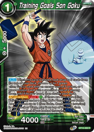 Training Goals Son Goku (BT15-069) [Saiyan Showdown] | Total Play