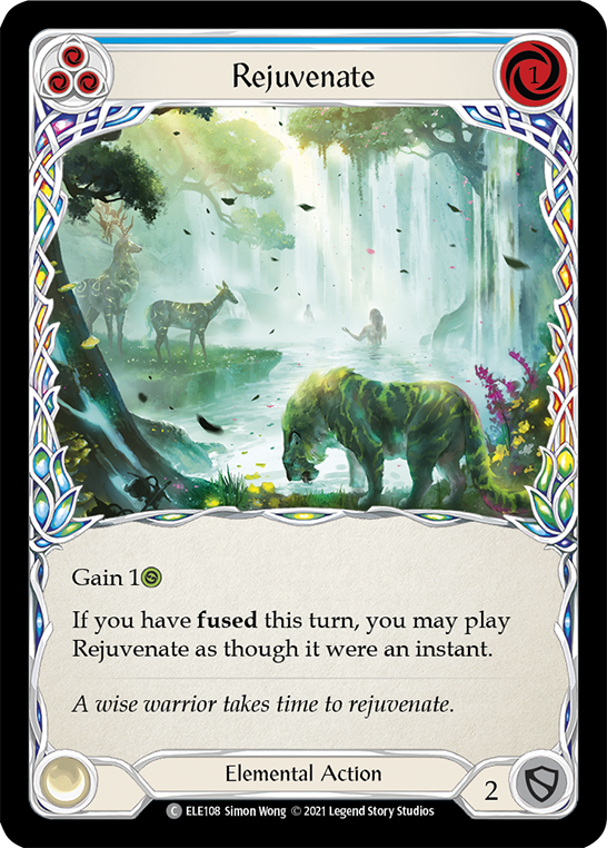 Rejuvenate (Blue) [ELE108] (Tales of Aria)  1st Edition Rainbow Foil | Total Play