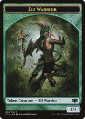 Elephant // Elf Warrior Double-Sided Token [Commander 2014 Tokens] | Total Play