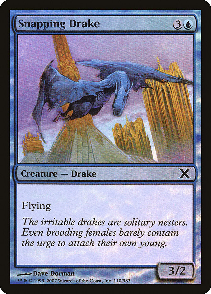 Snapping Drake (Premium Foil) [Tenth Edition] | Total Play