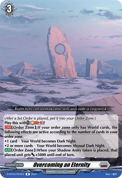 Overcoming an Eternity (D-BT03/043EN) [Advance of Intertwined Stars] | Total Play