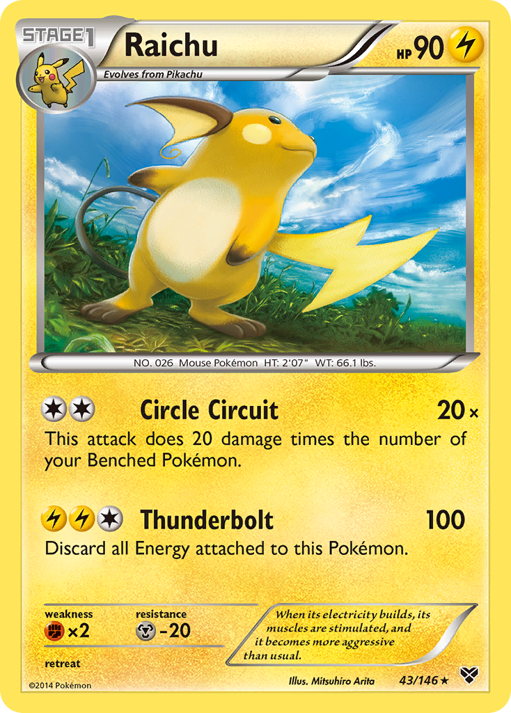 Raichu (43/146) [XY: Base Set] | Total Play