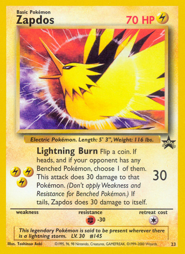 Zapdos (23) [Wizards of the Coast: Black Star Promos] | Total Play