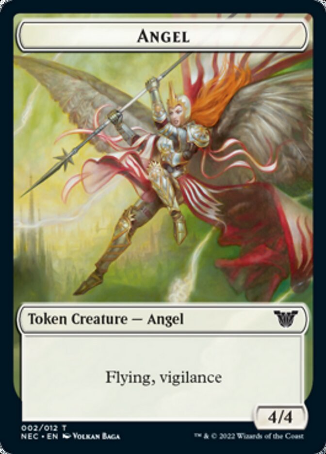 Angel // Elephant Double-Sided Token [Kamigawa: Neon Dynasty Commander Tokens] | Total Play