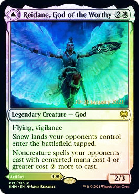 Reidane, God of the Worthy // Valkmira, Protector's Shield [Kaldheim Prerelease Promos] | Total Play