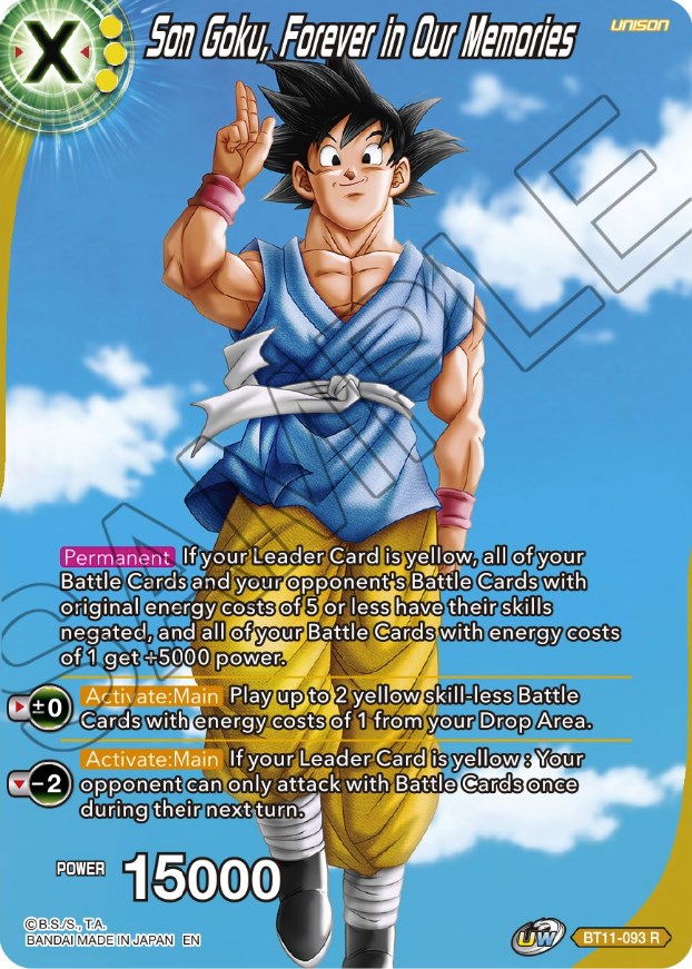 Son Goku, Forever in Our Memories (BT11-093) [Theme Selection: History of Son Goku] | Total Play
