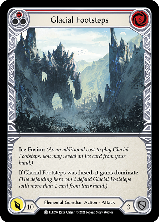 Glacial Footsteps (Red) [ELE016] (Tales of Aria)  1st Edition Rainbow Foil | Total Play