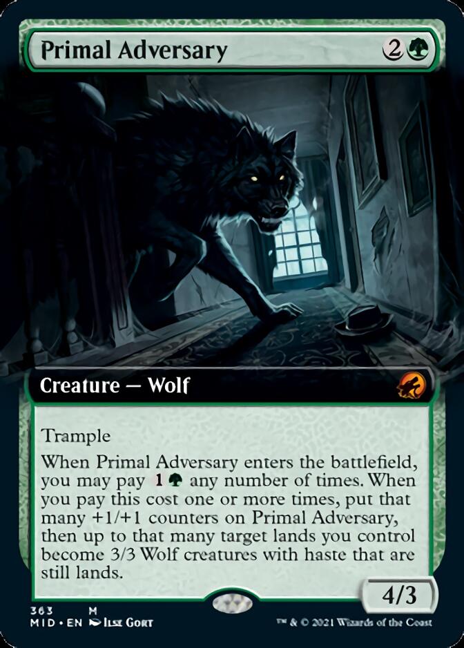 Primal Adversary (Extended Art) [Innistrad: Midnight Hunt] | Total Play