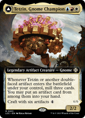 Tetzin, Gnome Champion // The Golden-Gear Colossus (Extended Art) [The Lost Caverns of Ixalan Commander] | Total Play