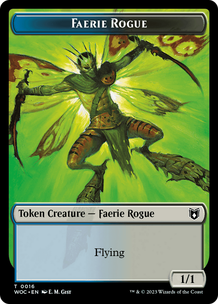 Faerie Rogue // Copy (0016) Double-Sided Token [Wilds of Eldraine Commander Tokens] | Total Play