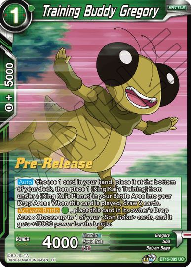 Training Buddy Gregory (BT15-083) [Saiyan Showdown Prerelease Promos] | Total Play