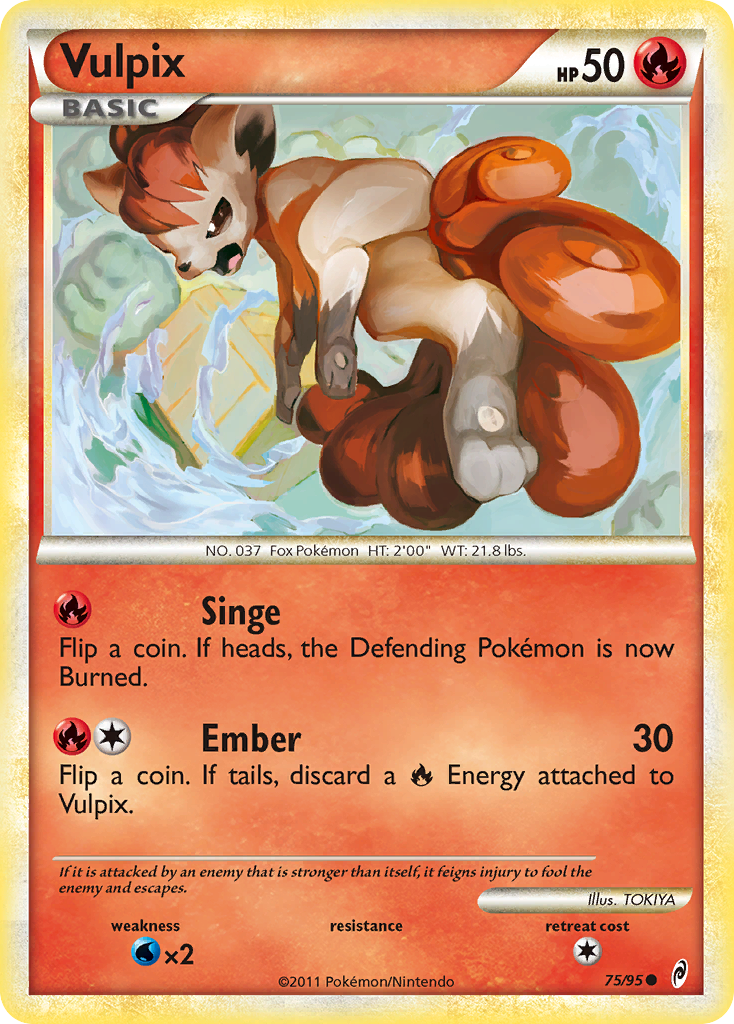 Vulpix (75/95) [HeartGold & SoulSilver: Call of Legends] | Total Play