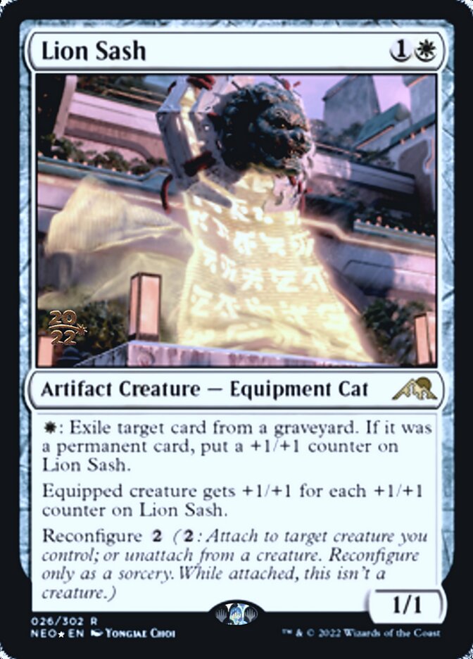 Lion Sash [Kamigawa: Neon Dynasty Prerelease Promos] | Total Play