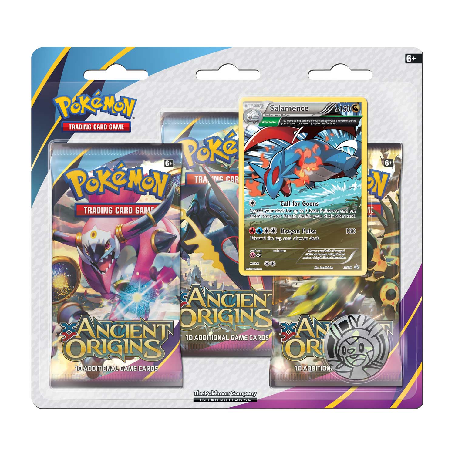 XY: Ancient Origins - 3-Pack Blister (Salamence) | Total Play