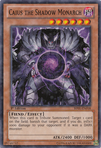 Caius the Shadow Monarch [BP01-EN018] Starfoil Rare | Total Play