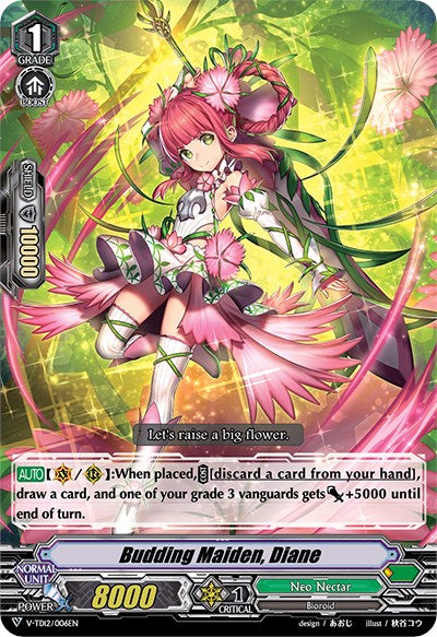 Budding Maiden, Diane (V-TD12/006EN) [Ahsha] | Total Play