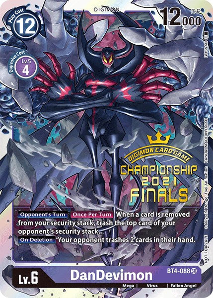 DanDevimon [BT4-088] (2021 Championship Finals Event Pack Alt-Art Gold Stamp Set) [Great Legend Promos] | Total Play