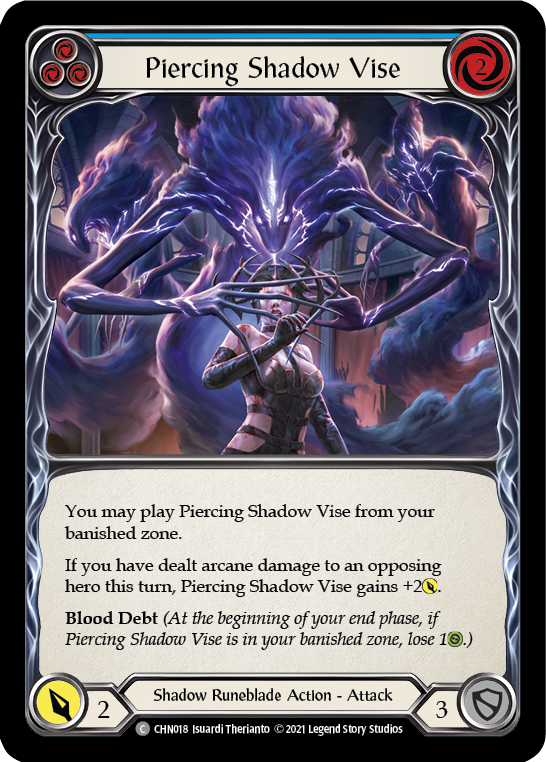 Piercing Shadow Vise (Blue) [CHN018] (Monarch Chane Blitz Deck) | Total Play