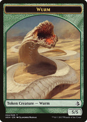 Unwavering Initiate // Wurm Double-Sided Token [Amonkhet Tokens] | Total Play