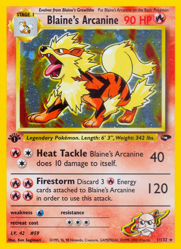 Blaine's Arcanine (1/132) [Gym Challenge 1st Edition] | Total Play