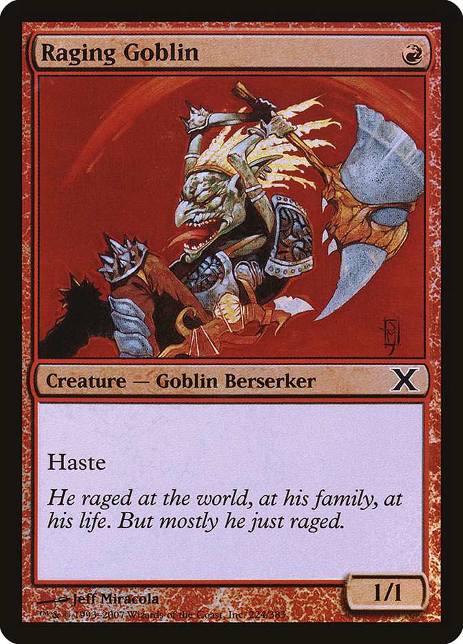 Raging Goblin (Premium Foil) [Tenth Edition] | Total Play