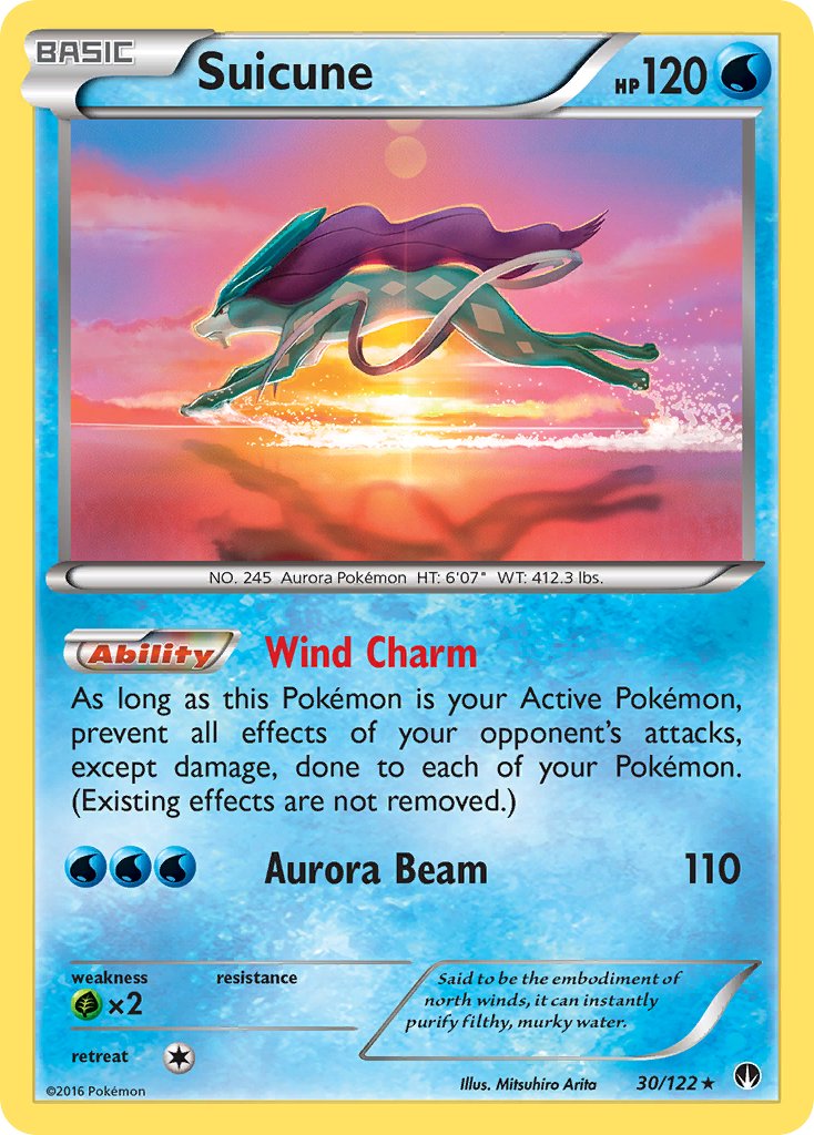 Suicune (30/122) (Cosmos Holo) (Blister Exclusive) [XY: BREAKpoint] | Total Play