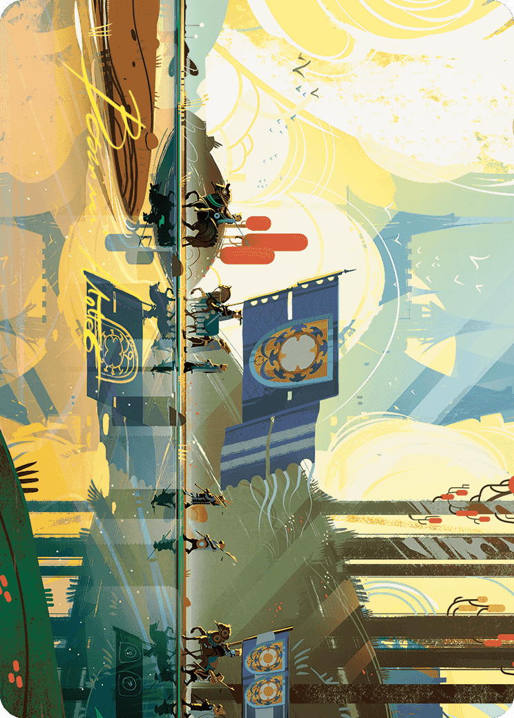 Knightly Valor Art Card (Gold-Stamped Signature) [Wilds of Eldraine Art Series] | Total Play