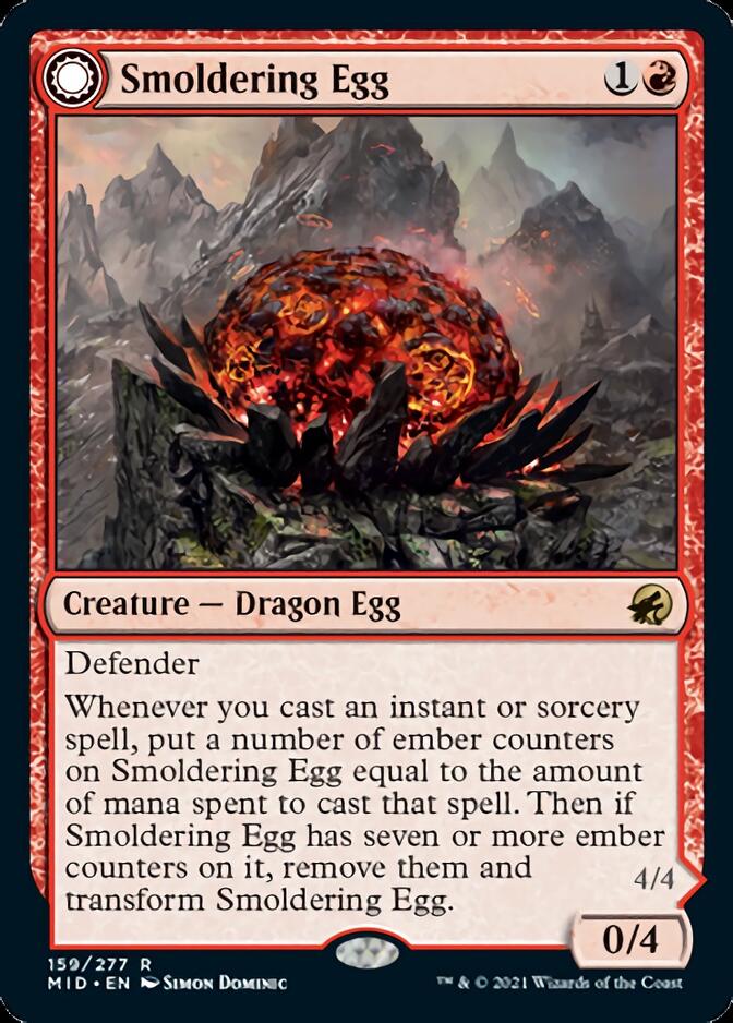 Smoldering Egg // Ashmouth Dragon [Innistrad: Midnight Hunt] | Total Play