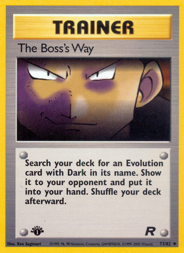 The Boss's Way (73/82) [Team Rocket 1st Edition] | Total Play