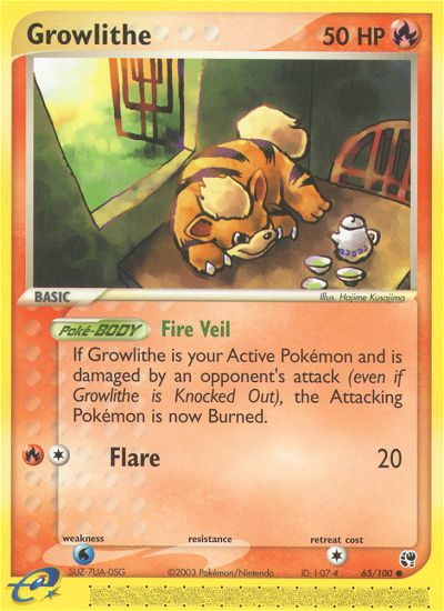 Growlithe (65/100) [EX: Sandstorm] | Total Play