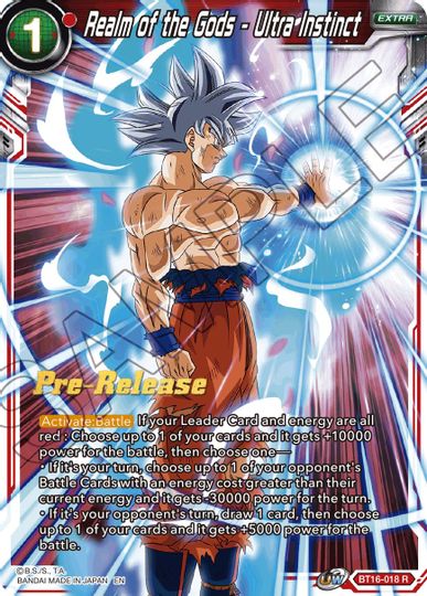 Realm of the Gods - Ultra Instinct (BT16-018) [Realm of the Gods Prerelease Promos] | Total Play