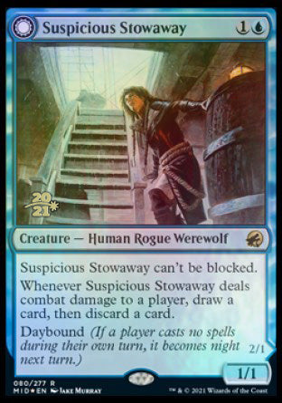 Suspicious Stowaway // Seafaring Werewolf [Innistrad: Midnight Hunt Prerelease Promos] | Total Play