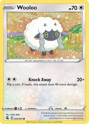 Wooloo (222/264) (Cosmos Holo) [Sword & Shield: Fusion Strike] | Total Play
