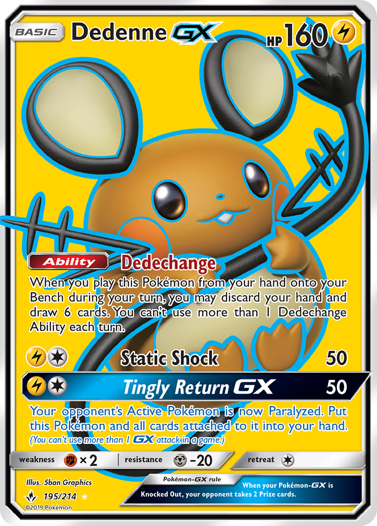 Dedenne GX (195/214) [Sun & Moon: Unbroken Bonds] | Total Play