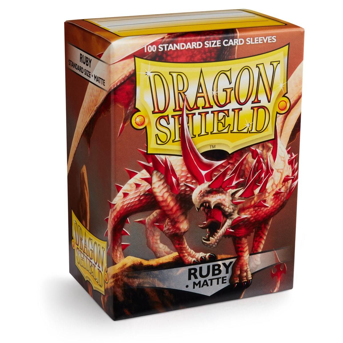 Dragon Shield: Standard 100ct Sleeves - Ruby (Matte) | Total Play