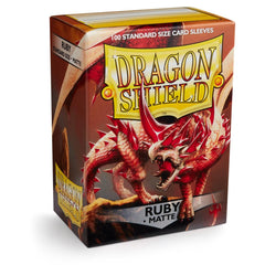 Dragon Shield: Standard 100ct Sleeves - Ruby (Matte) | Total Play