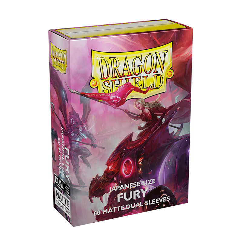 Dragon Shield: Japanese Size 60ct Sleeves - Fury (Dual Matte) | Total Play