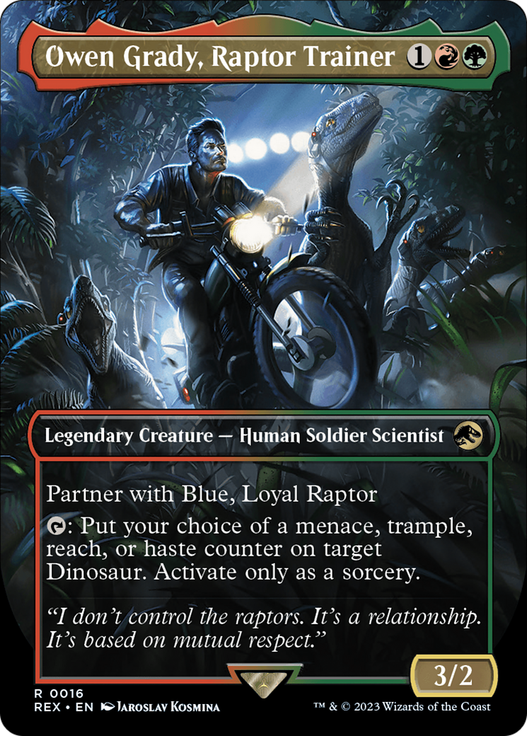 Owen Grady, Raptor Trainer (Borderless) [Jurassic World Collection] | Total Play