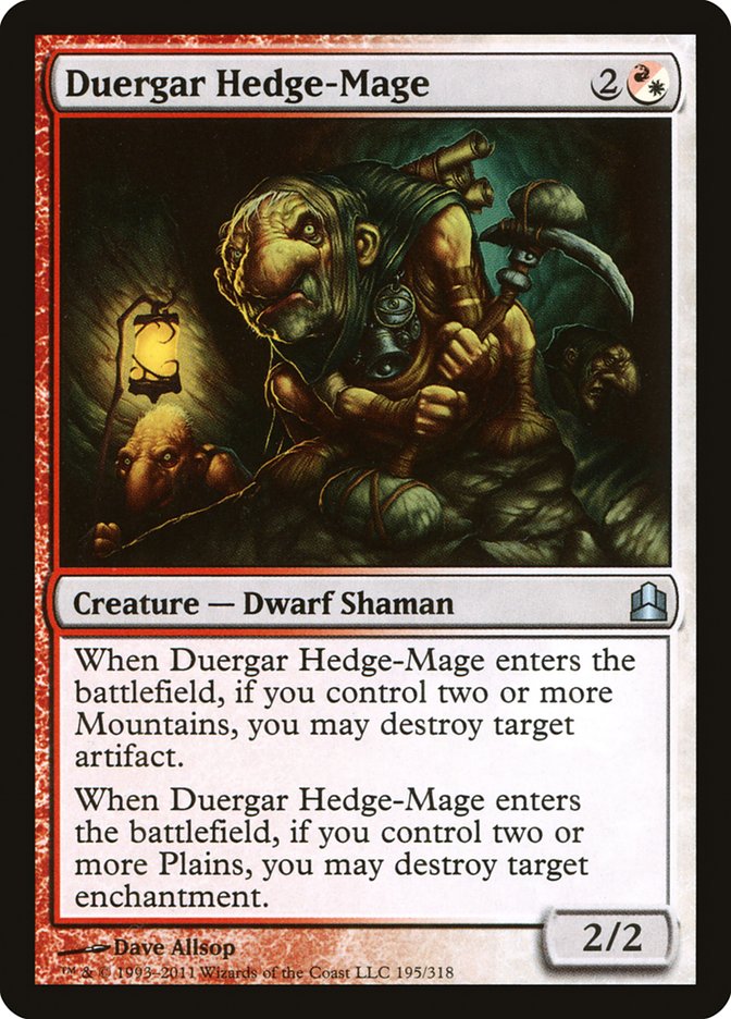 Duergar Hedge-Mage [Commander 2011] | Total Play