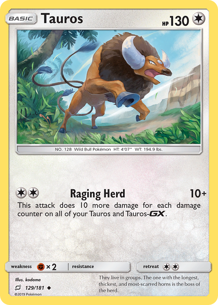 Tauros (129/181) [Sun & Moon: Team Up] | Total Play