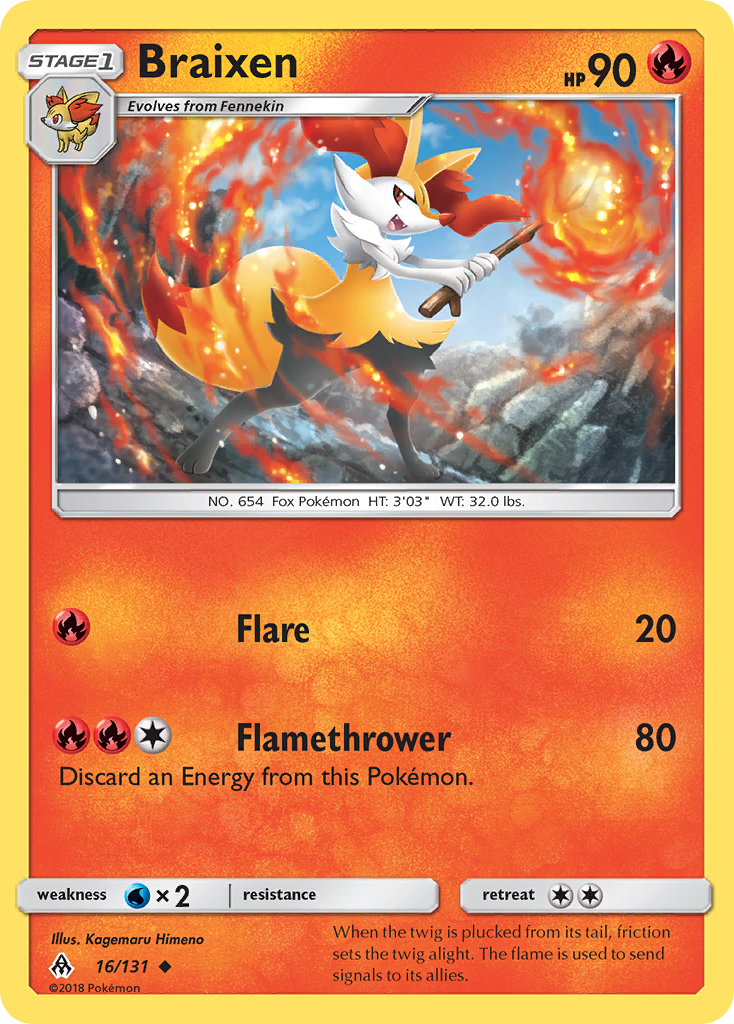 Braixen (16/131) [Sun & Moon: Forbidden Light] | Total Play