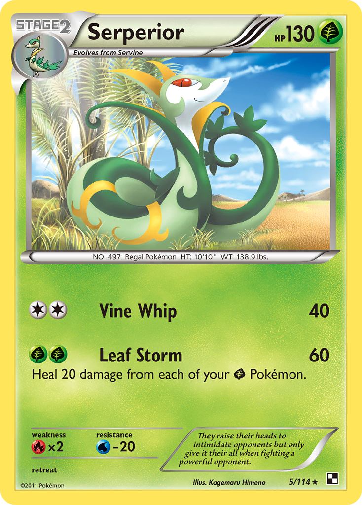 Serperior (5/114) (Green Tornado) (Theme Deck Exclusive) [Black & White: Base Set] | Total Play