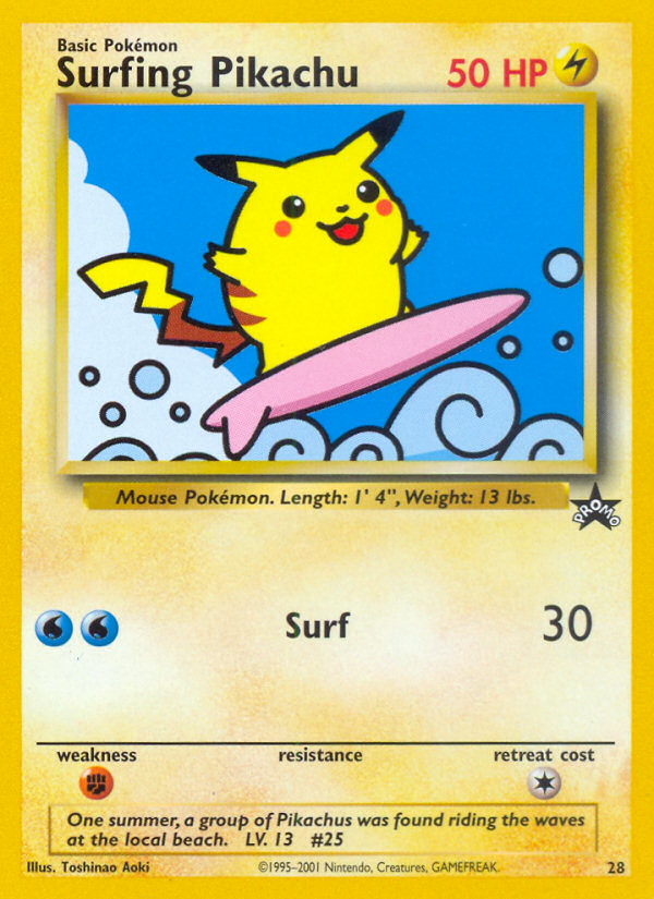 Surfing Pikachu (28) [Wizards of the Coast: Black Star Promos] | Total Play