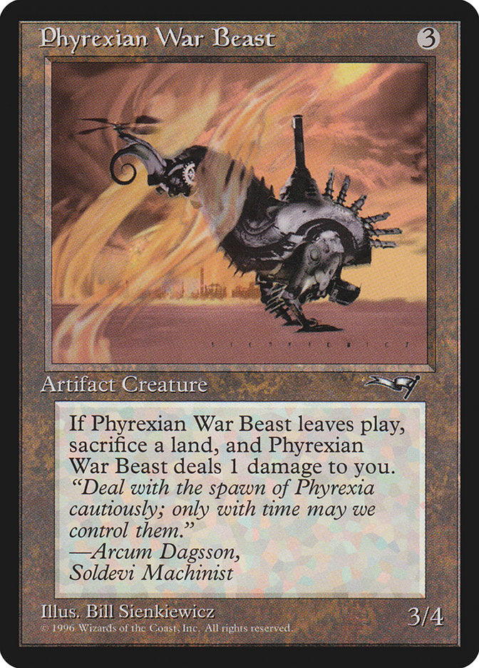 Phyrexian War Beast (Signature on Right) [Alliances] | Total Play