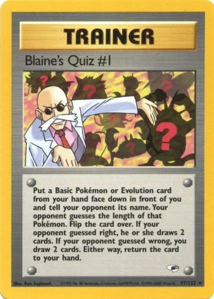 Blaine's Quiz #1 (97/132) [Gym Heroes Unlimited] | Total Play