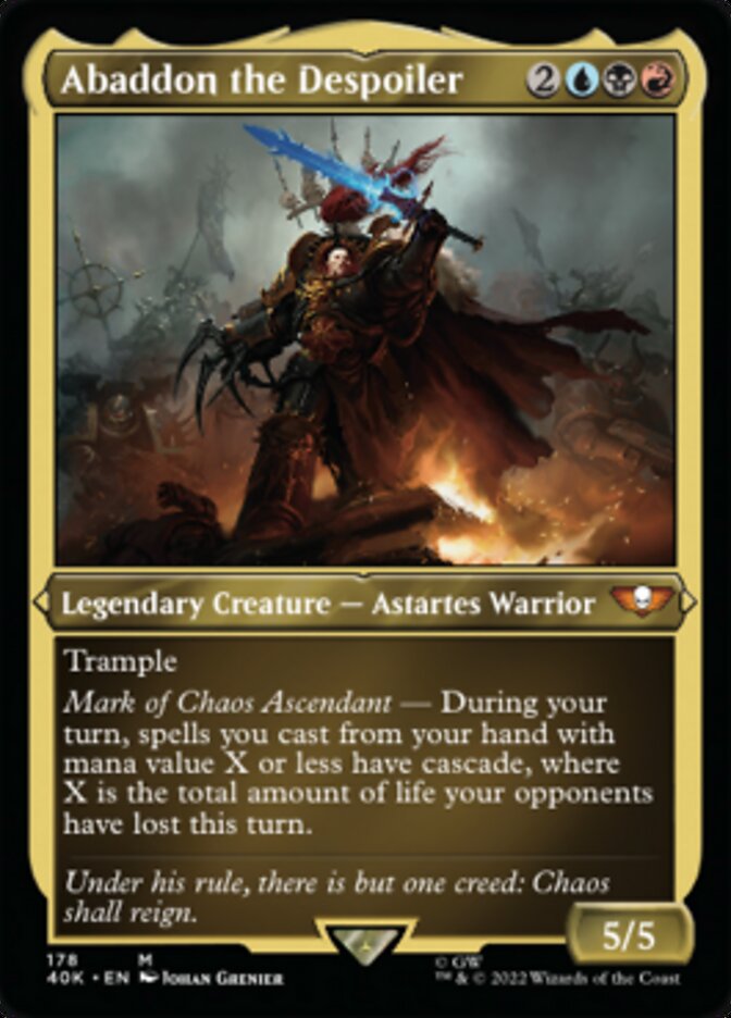 Abaddon the Despoiler (Display Commander) (Surge Foil) [Warhammer 40,000] | Total Play