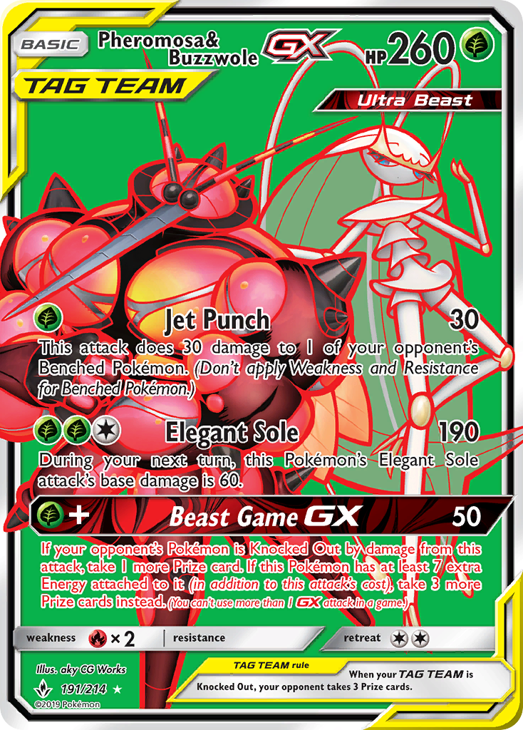 Pheromosa & Buzzwole GX (191/214) [Sun & Moon: Unbroken Bonds] | Total Play