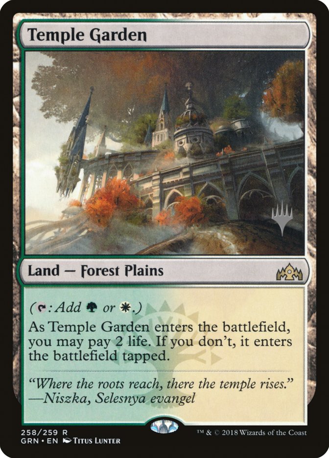 Temple Garden (Promo Pack) [Guilds of Ravnica Promos] | Total Play
