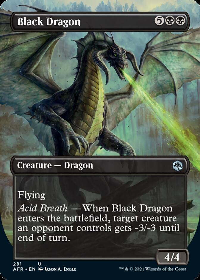 Black Dragon (Borderless Alternate Art) [Dungeons & Dragons: Adventures in the Forgotten Realms] | Total Play